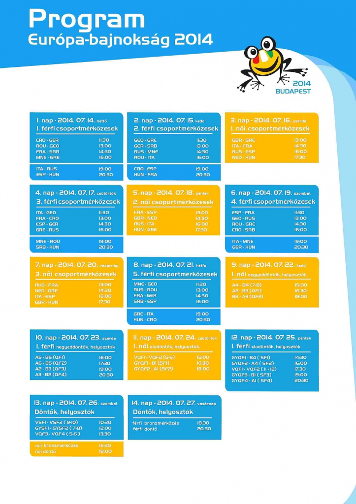 Budapest 2014 programme